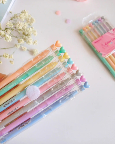 خودکار۸رنگ پاستلی نوک ریز