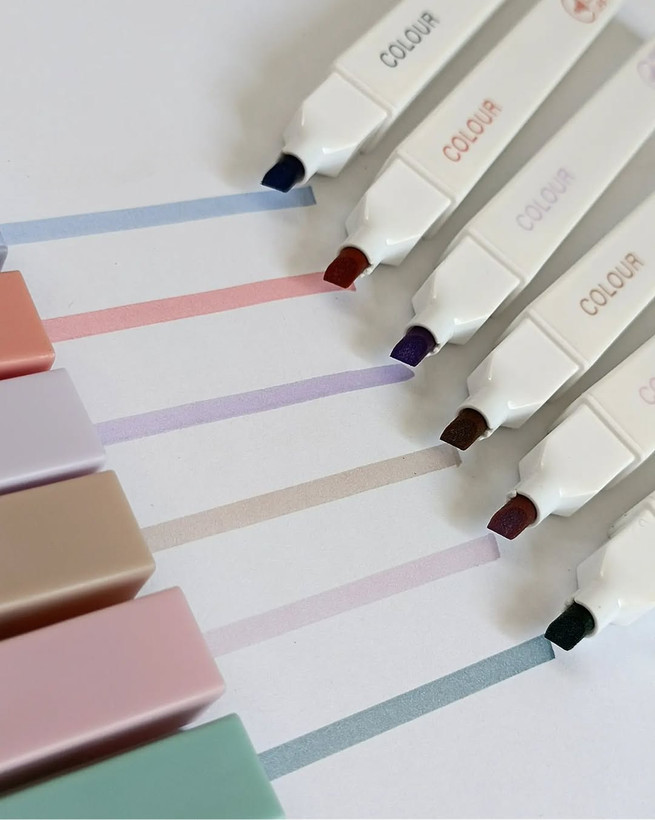 هایلایتر پاستیلی مکعبی ۶رنگ