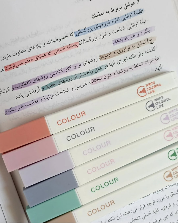 هایلایتر پاستیلی مکعبی ۶رنگ