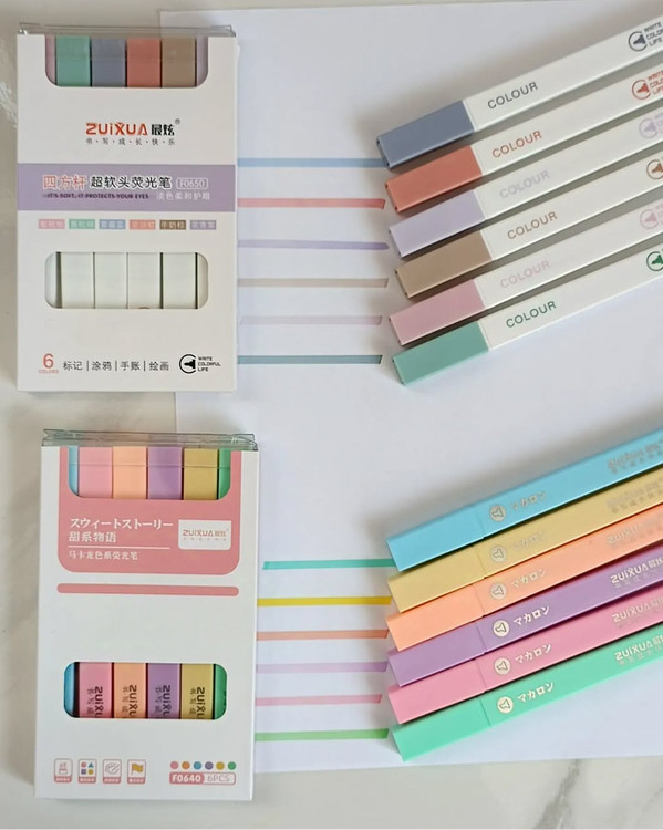 هایلایتر پاستیلی مکعبی ۶رنگ