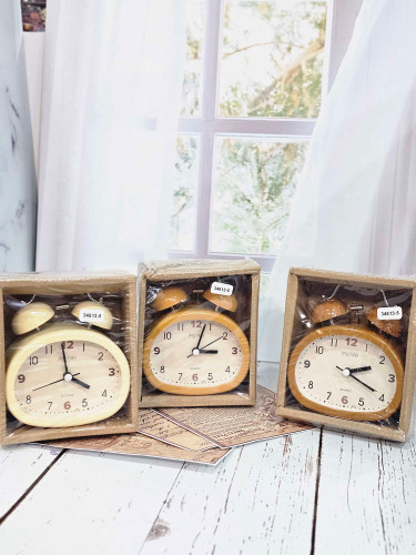 ساعت زنگدار فلزی بیضی