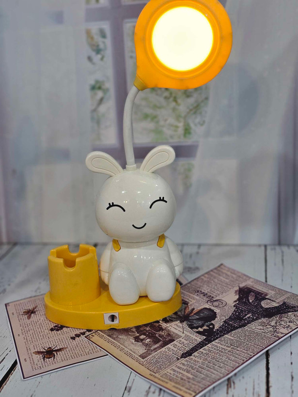 چراغ مطالعه شارژی جاقلمی دار طرح خرگوش