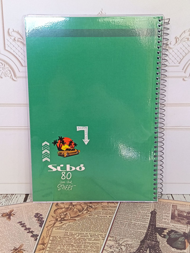 دفتر مشق ۸۰ برگ سیمی مجلد تک رنگ